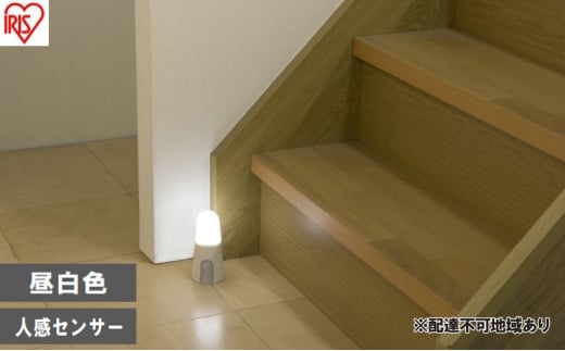 照明 乾電池式LEDセンサーライト スタンドタイプ 昼白色 BSL40SN-WV2 アイリスオーヤマ センサーライト 電池式 乾電池式 人感センサー 室内 LEDセンサーライト LED ライト 廊下 寝室 物置 置き型 防犯 2315396 - 宮城県大河原町