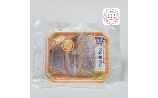 真鯛の大吟醸漬け180g（切身3枚入り）山口県推奨品【海物語プレミアム】