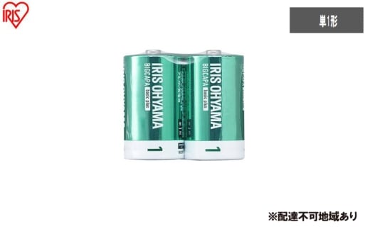 乾電池 BIGCAPA basic plus アルカリ乾電池 単1形2本パック LR20Bbp/2S 乾電池 単1 2本パック 10年 防災 非常用 防災用品 2315482 - 宮城県大河原町