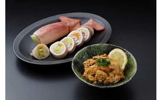 下北の味　堪能セット(いかずし2尾入り×1袋、あんこうともあえ250ｇ×1袋) 2315550 - 青森県むつ市