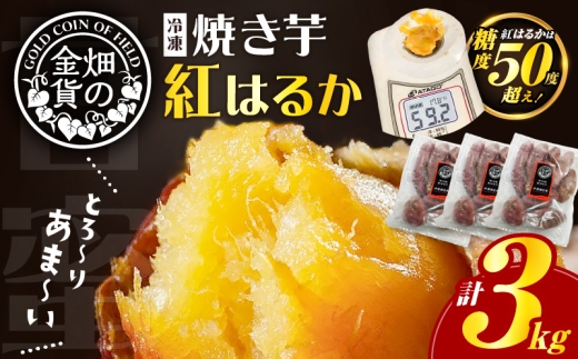 畑の金貨 焼き芋紅はるか 3kg　K181-001_01 651036 - 鹿児島県鹿児島市