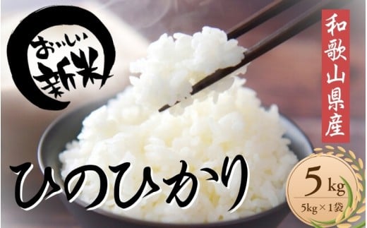 【数量限定】新米 和歌山県産 ひのひかり 5kg(2025年産) / 白米 新米 コメ 産地直送 米 こめ ご飯 ごはん ひのひかり おにぎり お弁当 【agy040】