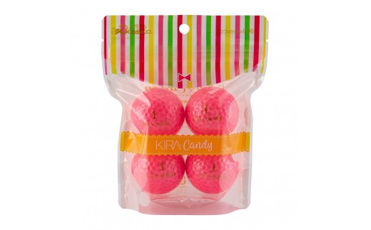 ゴルフボール KIRA candy ピンク 12球入 (4個×3袋）レディース キャスコ kasco 2314468 - 香川県さぬき市
