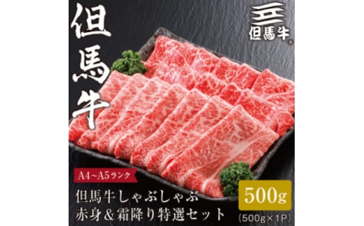 ＜但馬牛＞しゃぶしゃぶ赤身&霜降り 特選セット500g【1313168】 757029 - 兵庫県養父市