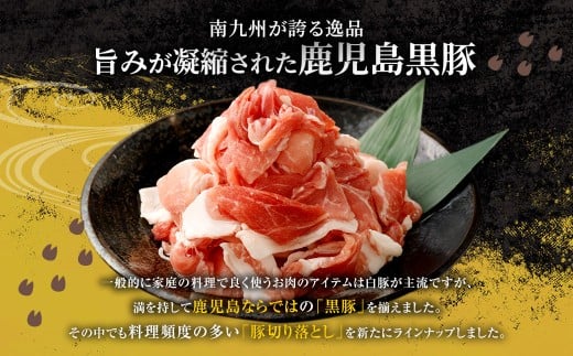 【隔月3回定期便】鹿児島県産黒豚 大容量小分けパック切り落とし 合計6kg（2kg×3回）