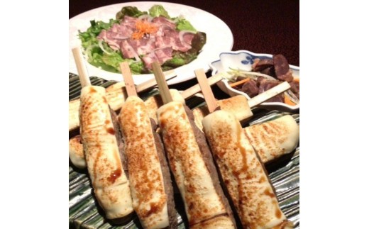 牛タンチーズつくね串、おつまみ蒸し牛タンセット