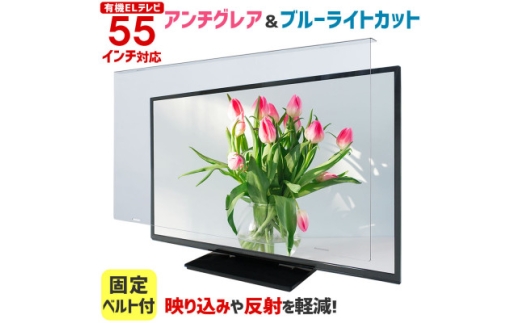 大阪府和泉市　有機ELテレビ55インチ用　テレビ画面保護パネル　アンチグレアタイプ　テレビガード【1669353】 2316119 - 大阪府和泉市