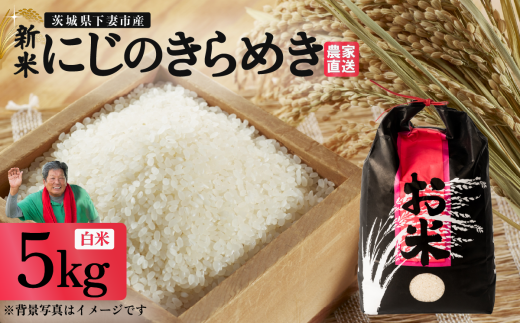 精米 にじのきらめき 5kg 茨城県下妻市産【 米 お米 白米 ごはん こめ にじのきらめき 令和7年産 茨城県産 】