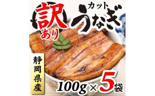 ＜訳あり＞静岡県産 うなぎ蒲焼 カット 100g×5パック 計500g (タレ・山椒付き) 国産【1669127】 2317814 - 静岡県磐田市