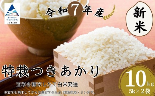 特栽つきあかり玄米10㎏（5㎏×2袋）精米したて発送