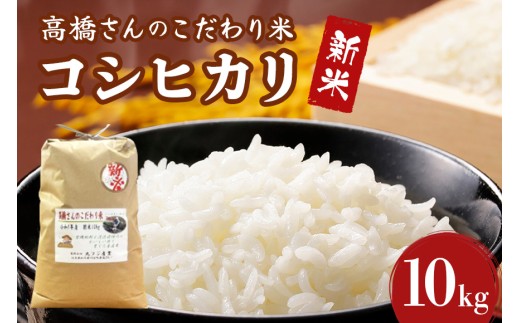 【数量限定】 新米！高橋さんのこだわり米（精米）10kg R7年産新米 精米 米 お米 おこめ コメ 白米 令和7年 令和7産 新米 国産 ＜2025年9月中旬～配送開始＞ 1393258 - 岐阜県川辺町