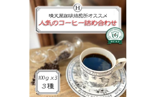 人気のコーヒー詰め合わせ　100g×3【1672082】 2319711 - 兵庫県尼崎市