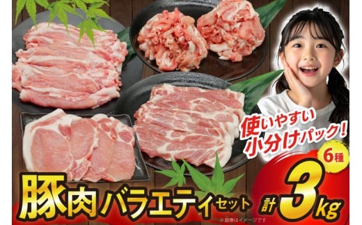 豚肉 バラエティ セット 計3kg ロース とんかつ用 豚こま 肩ロース スライス 切り落とし しゃぶしゃぶ [司フーズ・システム 兵庫県 三田市 3d28bdy500013] 豚 肉 とんかつ 小間切れ バラしゃぶ 豚こま肉 豚コマ 小分け 真空パック