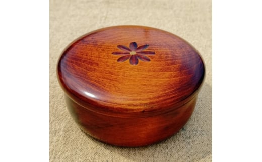 ＜香川漆器＞15cm菓子器　スリ漆花彫【1620858】