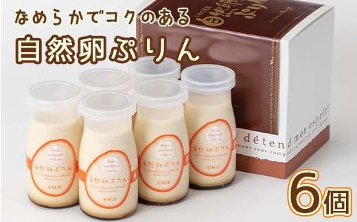 花巻の自然卵（和み農園産）使用「なめらか自然卵プリン6個入り」 【021】 213441 - 岩手県花巻市