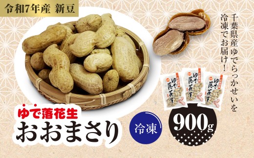 【令和7年産　新豆】冷凍　ゆでらっかせいおおまさり　900g 【 ふるさと納税 人気 おすすめ ランキング 落花生 おおまさり 冷凍 大粒 大容量 千葉県 山武市 送料無料 】SME007 2108527 - 千葉県山武市
