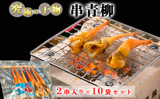 岬だより＜貝専門店＞の天然青柳から作った串青柳 2串入り×10袋 900987 - 愛知県南知多町