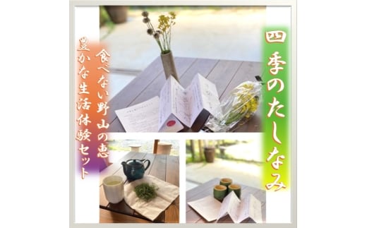 [№5615-0744]食べない野山の恵 豊かな生活体験セット”四季のたしなみ” 体験 セット 季節 お楽しみ 雑貨