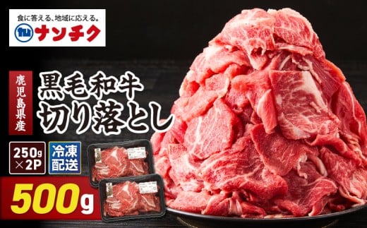 鹿児島県産 黒毛和牛 切り落し 計500g KN102-006-01 2330864 - 鹿児島県鹿屋市