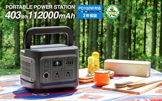 Owltech(オウルテック) 非常時やアウトドアで電源が使える ポータブル電源 403Wh(112,000mAh) OWL-LPBL112001-BK オウルテック 【充電器 アウトドア キャンプ 】