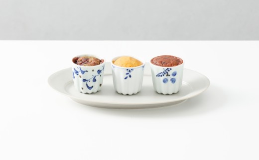 [杏慕樹]菓子/有田器菓(カップケーキ) チョコ・栗・抹茶 6個セット