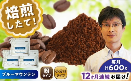 【全12回定期便】ブルーマウンテンNo.1 コーヒー粉 200g×3個 (粉/中挽き) / 珈琲 コーヒー 粉 / 瀬戸市 / Ｃｏｆｆｅｅ　ＳＡＫＵＲＡ [BBAB093]