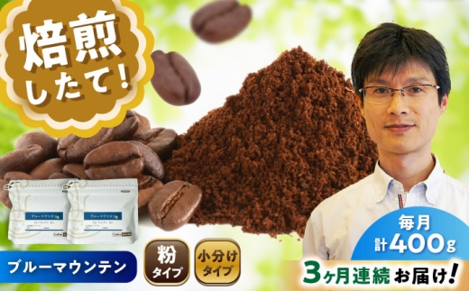 【全3回定期便】ブルーマウンテンNo.1 コーヒー粉 200g×2個 (粉/中挽き) / 珈琲 コーヒー 粉 / 瀬戸市 / Ｃｏｆｆｅｅ　ＳＡＫＵＲＡ [BBAB087]