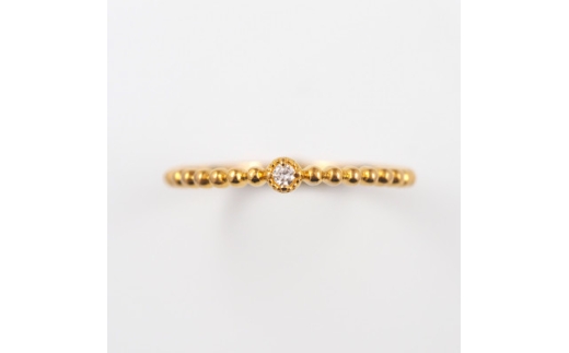 <山梨県><ジュエリー>K24 pure gold /ダイヤ リング 12号【1644976】