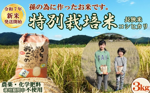 アトピーに苦しむお孫さんの為に作ったお米をおすそわけ。自然のままに育てたお米です。