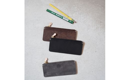 Teha’amana Square pencase Smoke テハマナ スクエアペンケース　スモーク（カラーをお選びください） 革 皮 雑貨 おしゃれ レザー 本革 こだわりの逸品 地域特産品 ギフト 自分用 人気 おすすめ