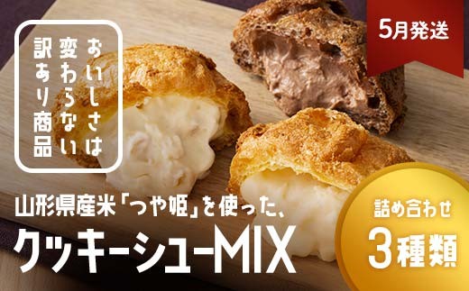 ≪2026年5月配送≫ 訳あり クッキーシュークリーム 3種詰合せ(カスタード、カカオ、アップル) 20個 ご家庭用 お菓子 洋菓子 小分け スイーツ F2Y-6409