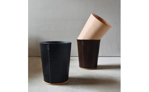 Teha’amana Dust box deco  テハマナ ゴミ箱 ブラウン 革 皮 雑貨 おしゃれ レザー 本革 こだわりの逸品 地域特産品 ギフト 自分用 人気 おすすめ