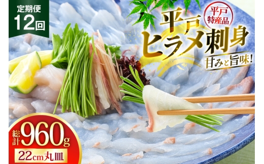 魚 刺身 ヒラメ 刺盛 80g 12回 定期便 総計 約960g [平戸さくら水産 長崎県 平戸市 hr42bgy420325] さかな ひらめ 刺し盛 さしみ 2328117 - 長崎県平戸市