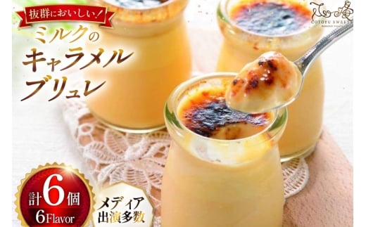 キャラメル ブリュレ プリン 6種×1個 計6個 セット [心優-Cotoyu Sweets- 長崎県 平戸市 hr42bgy420041] なめらか 生キャラメル パンナコッタ カラメル ご褒美  2357919 - 長崎県平戸市