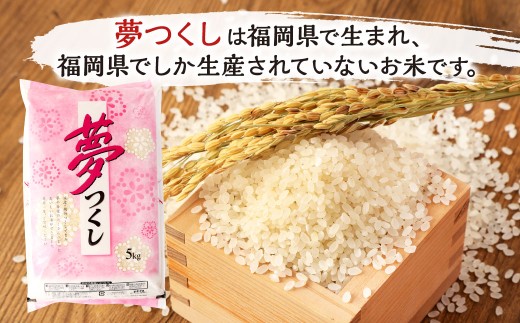 【3ヶ月定期便】 精米 食味鑑定士厳選 夢つくし 10kg（5kg×2袋）×3ヶ月