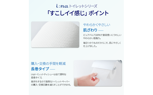 愛媛県四国中央市のふるさと納税 エリエール トイレットペーパー ダブル シャワートイレ 2倍巻き 72ロール 6パック i:na イーナ 12R (ダブル) 日用品 消耗品 備蓄 防災 愛媛県 四国中央市
