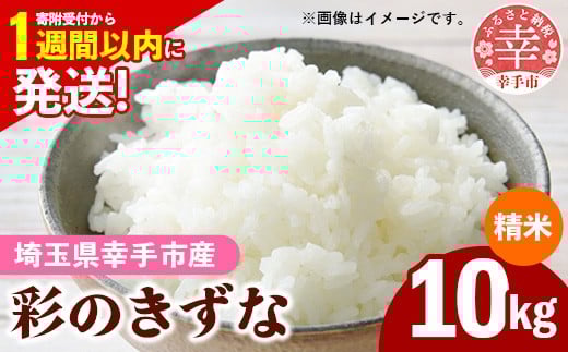 令和7年産【彩のきずな】白米10kg 色彩選別済 White Rice-  お米 米 ごはん 精米 10kg 埼玉県 幸手市