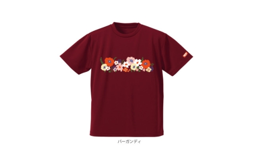 JTTA公認　卓球ユニフォーム＜男女兼用(ドライ):XXLサイズ＞フラワー2　バーガンディ【1673901】 2326786 - 岐阜県羽島市
