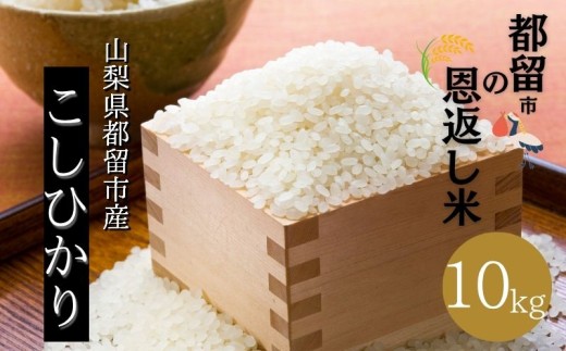 【ふるさと納税】【令和7年産 新米】山梨県都留市産 コシヒカリ 10kg｜精米 産地直送 送料無料【都留市の恩返し米】（5㎏×2）