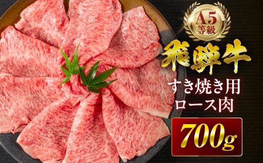 【3回定期便】飛騨牛 A5 すき焼き用 ロース肉 700g A5等級 リブロース 牛肉 飛騨牛 肉 黒毛和牛 国産 最上級 厳選 ブランド牛 お取り寄せ 高級 冷凍 プレゼント ギフト お祝い 記念 中部ミート 岐阜県 大垣市
