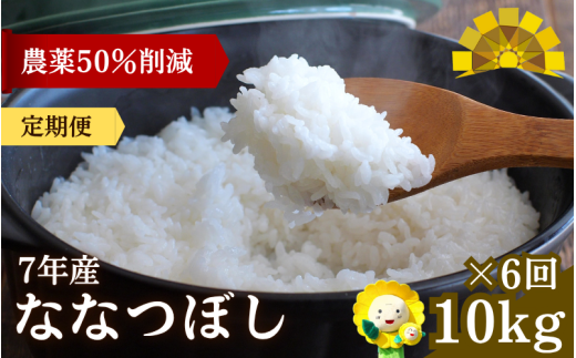 定期便6ヶ月 令和7年産新米 ななつぼし 10kg×6回【sun500-nana-r10x6-R7】
