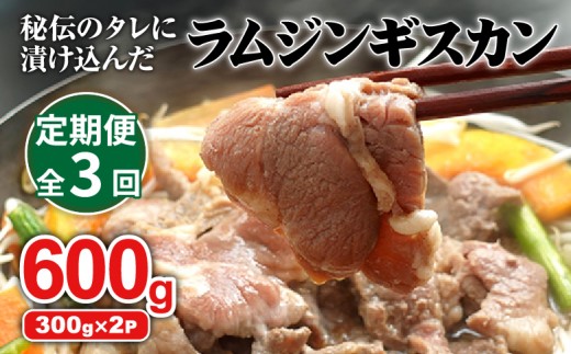 【定期便:全3回】味付きジンギスカン300g×2個