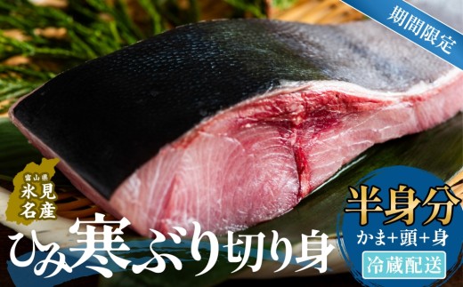 【先行予約】ひみ寒ぶり切り身（半身分） 冷蔵配送