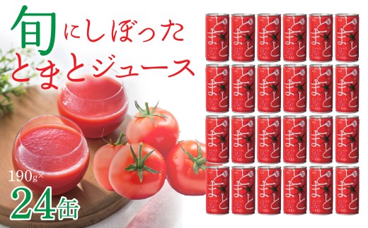 旬にしぼったとまとジュース　24缶セット 【ふるさと納税 人気 おすすめ ランキング トマト トマトジュース スープ 低塩 減塩 北海道 復興 福島県 飯舘村】 ITTAG102