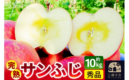 完熟サンふじ秀品 約10kg(32~40個入)りんご 1022696 - 秋田県横手市