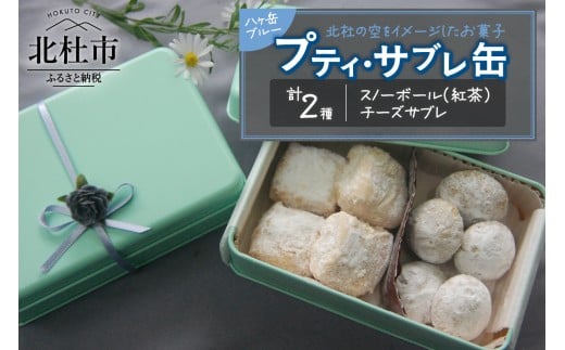 プティ・サブレ缶『八ヶ岳ブルー』サブレ 焼き菓子 ビスケット 詰合せ セット 9個入り スノーボール チーズサブレ 紅茶 アーモンド チーズ ギフト スイーツ お菓子 洋菓子 贈答品 プレゼント