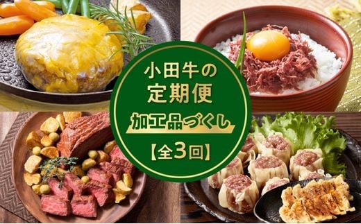【全3回】「小田牛」定期便～加工品づくし～ 060-43