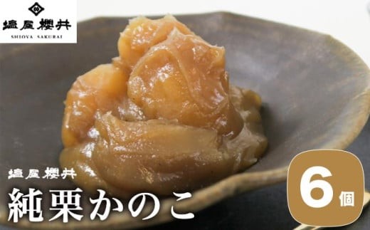 純栗かのこ 6個 ［塩屋櫻井］ 栗菓子 栗きんとん 栗あん お菓子 栗 スイーツ 和菓子 長野 信州 くり お取り寄せ ご当地 送料無料 個包装 ［C-35］ 1895694 - 長野県小布施町