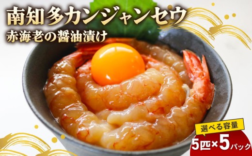 容量選べる 赤海老 南知多カンジャンセウ 5匹×5袋 海老の醤油漬け 海老 えび エビ 新鮮 グルメ お米 に合う コメ に合う こめ に合う ご飯 のお供 おすすめ 韓国料理 韓国グルメ おいしいエビ  晩酌 肴 おかず おもてなし料理 そうめん 雑炊 濃厚 海の幸 夕食 万能 まるごと ふるさと納税エビ 自家製ダレ  愛知県 南知多