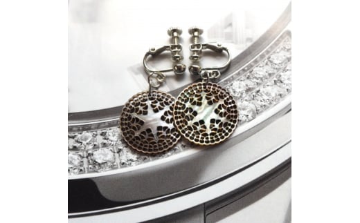 黒蝶貝「ベツレヘムパール風」イヤリング【1231823】